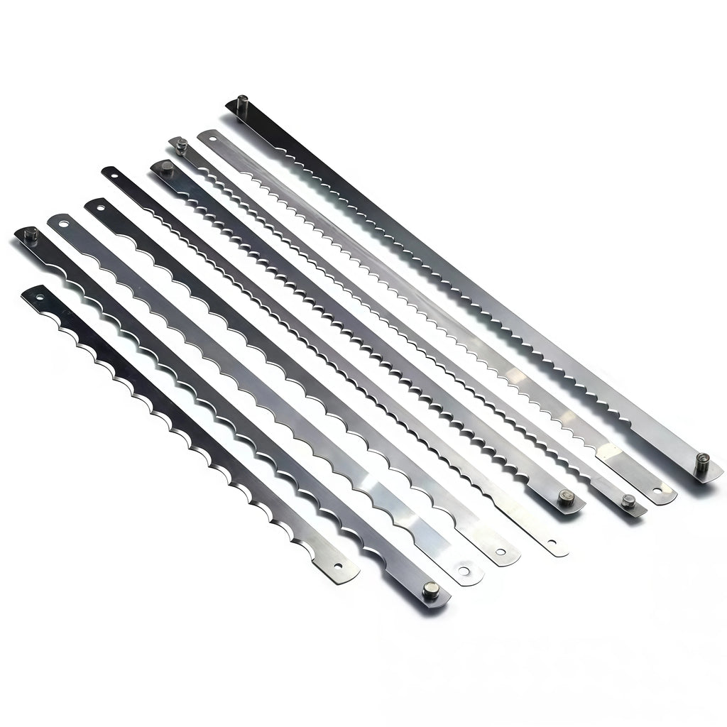 10 PCS Bread Slicer Machine Blades Knife Stainless Steel Band Saw Blade for Cutting Bread Toast Slicing Blade