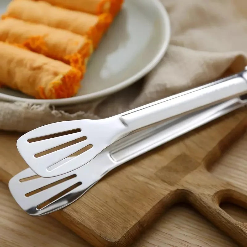 Stainless Steel Food Tongs Kitchen Utensils Buffet Cooking Tool Anti Heat Bread Clip Pastry Clamp for Desserts Salads Barbecue
