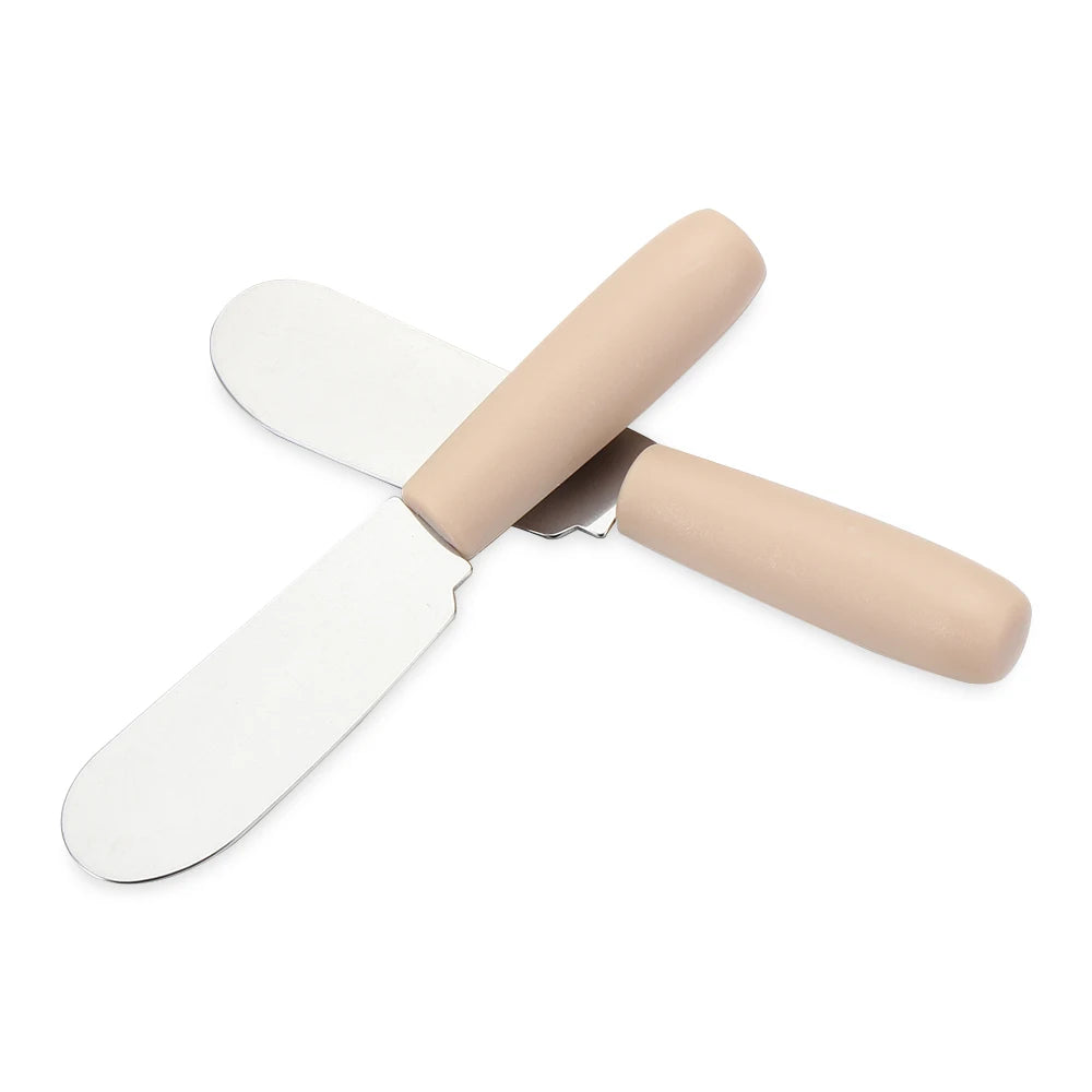 1PC Mini Stainless Steel Spatula Scraper Knives Breakfast Sandwich Cheese Slicer Spreader Butter Knife With Plastic Handle