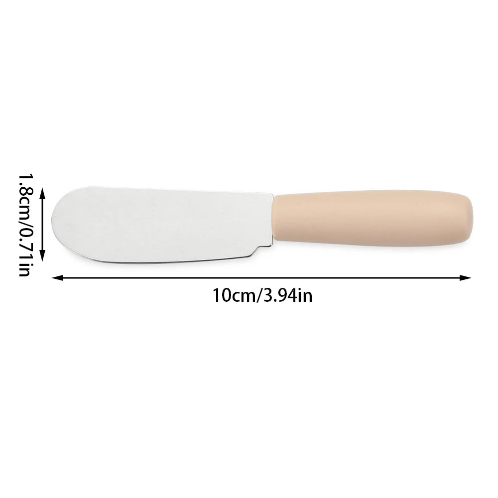 1PC Mini Stainless Steel Spatula Scraper Knives Breakfast Sandwich Cheese Slicer Spreader Butter Knife With Plastic Handle