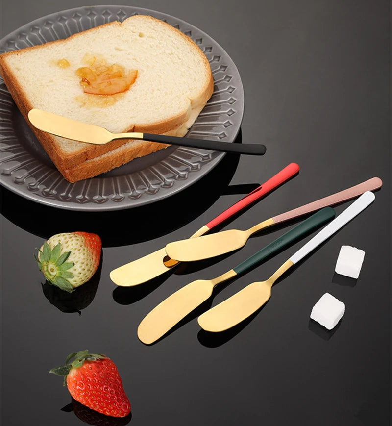 Western Stainless Steel Butter Knife Cheese Spatula Bread Cream Jam Spreaders for Cake Jelly Pastry Tools Baking Utensils