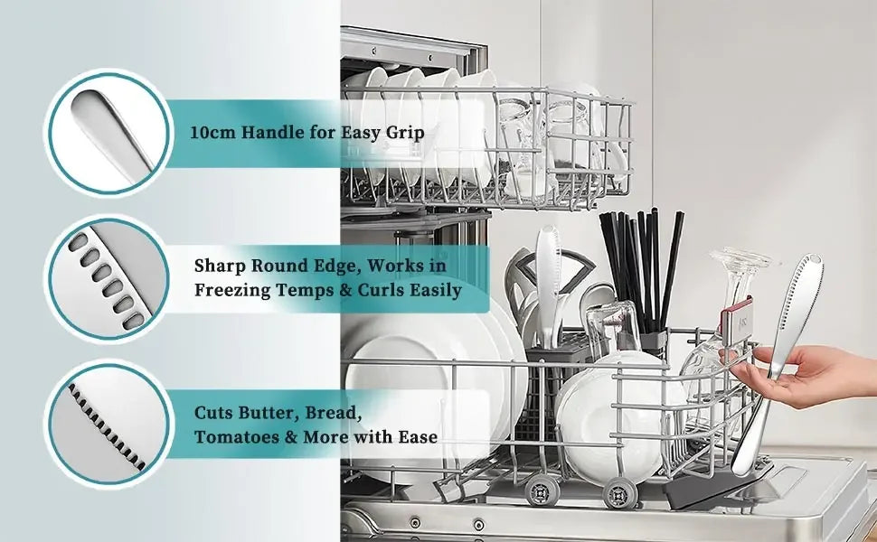 2 Pcs Butter Knife with Holes, 3 in 1 Stainless Steel Spreader Knife, Cold Butter Spreader for Cheese,Peanut