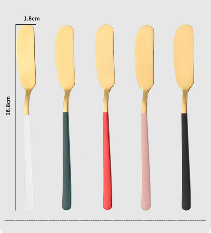 Western Stainless Steel Butter Knife Cheese Spatula Bread Cream Jam Spreaders for Cake Jelly Pastry Tools Baking Utensils