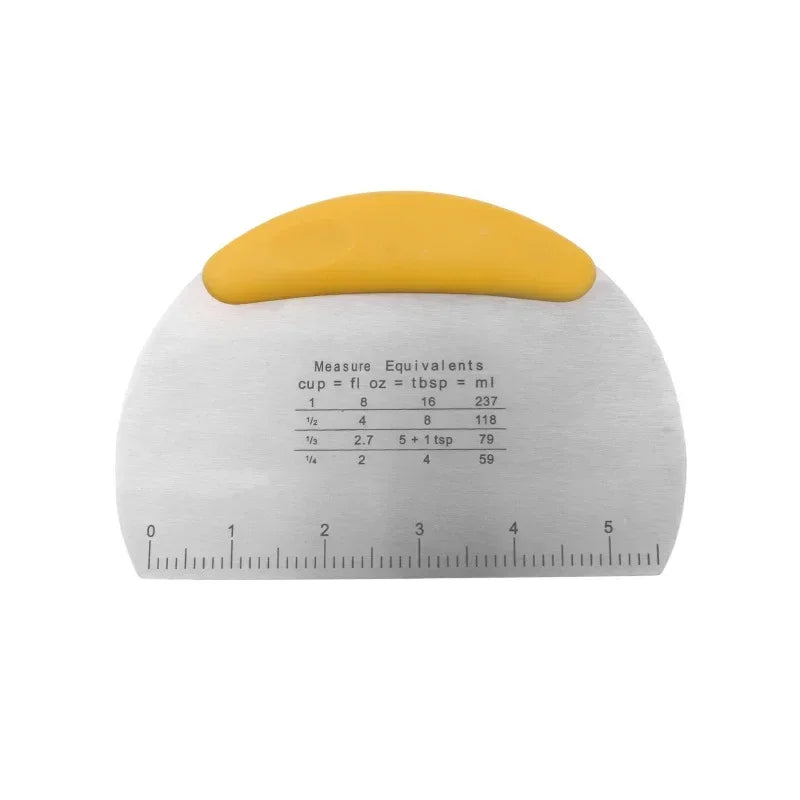 Stainless Steel with Scale Bread Pizza Dough Cutter Pastry Scraper Dough Knife Household Kitchen Cake Baking Scraper Baking Tool