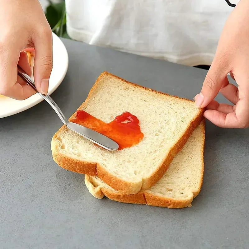 Stainless Steel Butter Knives Cheese Spreader Long Handle Dessert Knife Cream Bread Jam Wipe Tools Multipurpose Kitchen Gadgets
