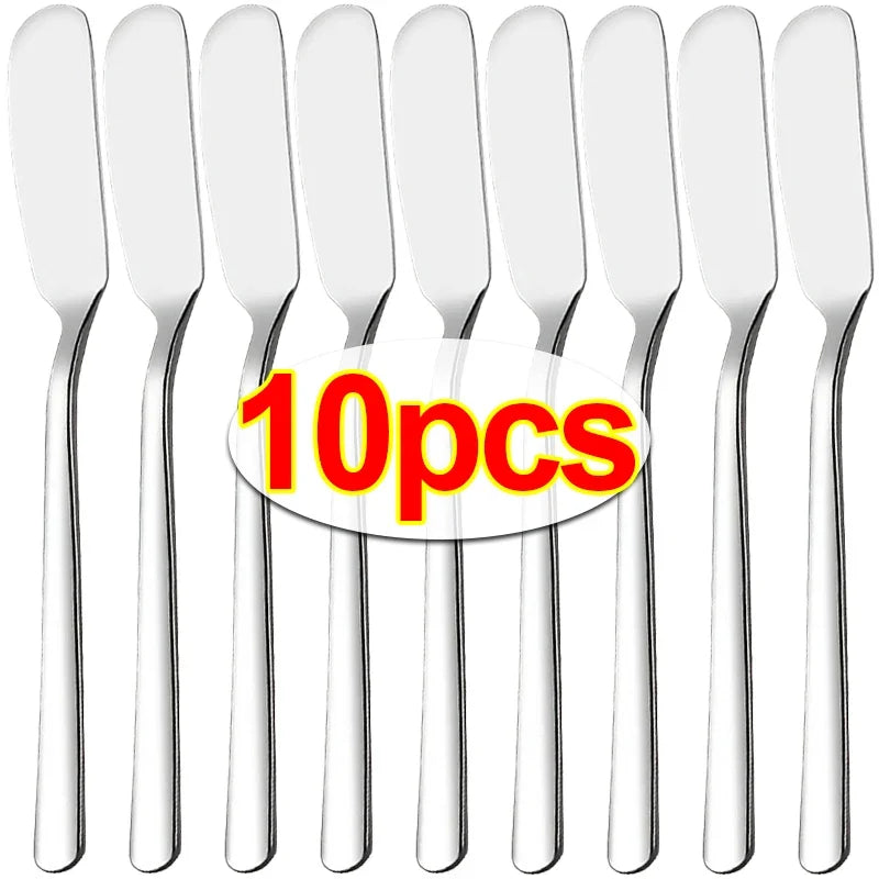 Stainless Steel Butter Knives Cheese Spreader Long Handle Dessert Knife Cream Bread Jam Wipe Tools Multipurpose Kitchen Gadgets