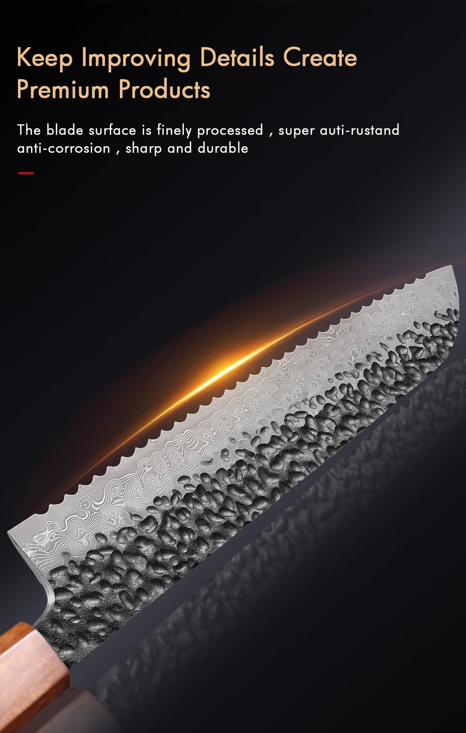 8.5" Bread Knife High Quality Damascus Steel Handmade Professional Chef Knife Kitchen Forged Cut Toast Slicer Serrated Knives