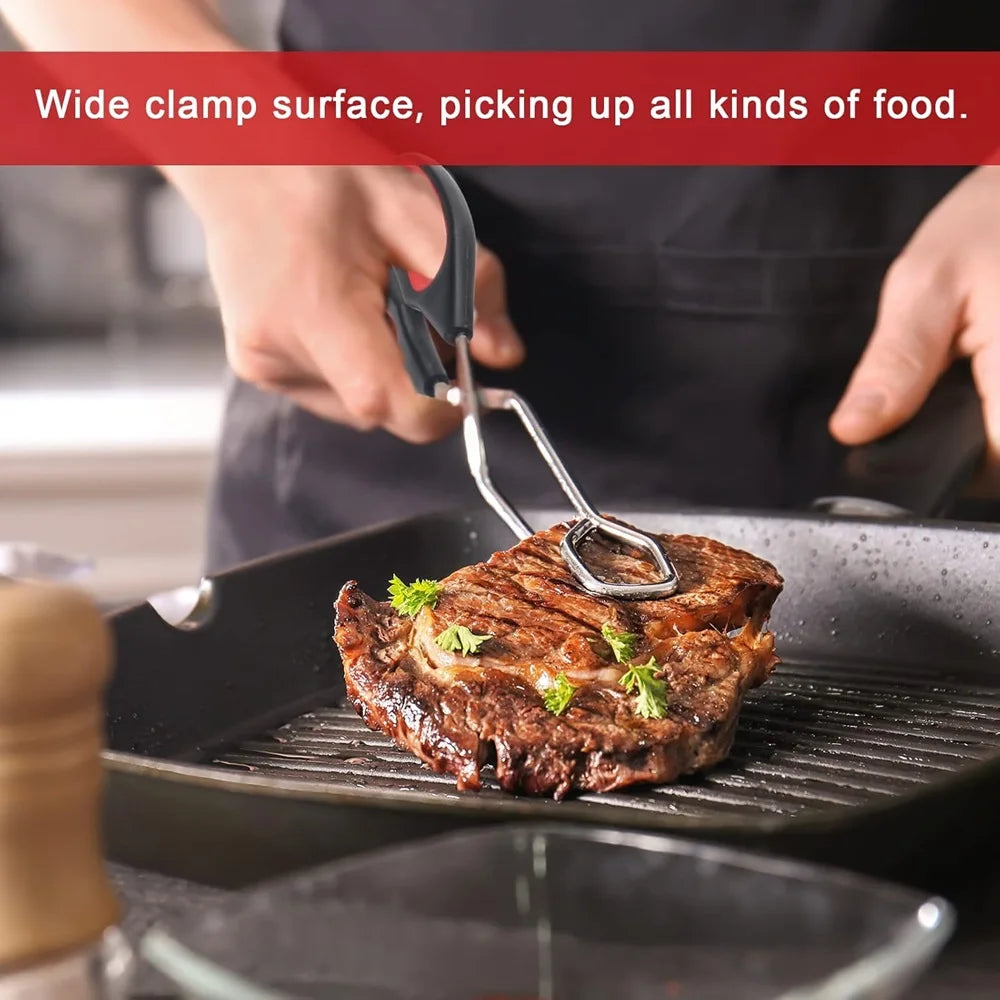 Barbecue Scissor Tongs Grilled Food Tong Long Handle Scissor BBQ Bread Roast Clip Kitchen Baking Tongs Rotisserie Grill Barbecue