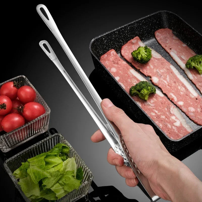 BBQ Grill Meat Tongs Stainless Steel Grill Tongs Barbecue Clip Kitchen Meat Cooking Utensils Barbecue Cooking Clamp Tool