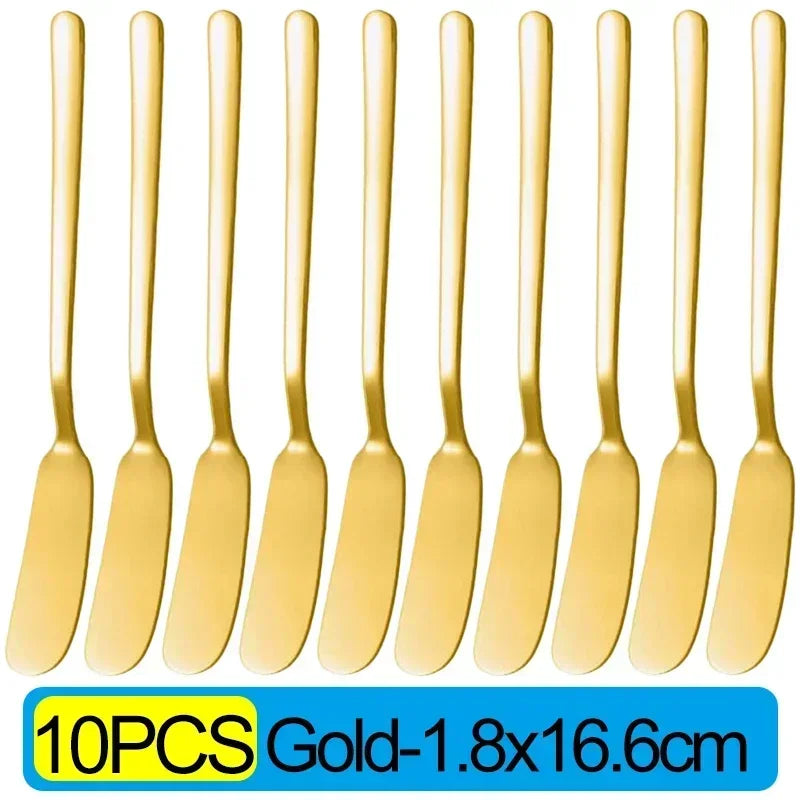 Stainless Steel Butter Knives Cheese Spreader Long Handle Dessert Knife Cream Bread Jam Wipe Tools Multipurpose Kitchen Gadgets
