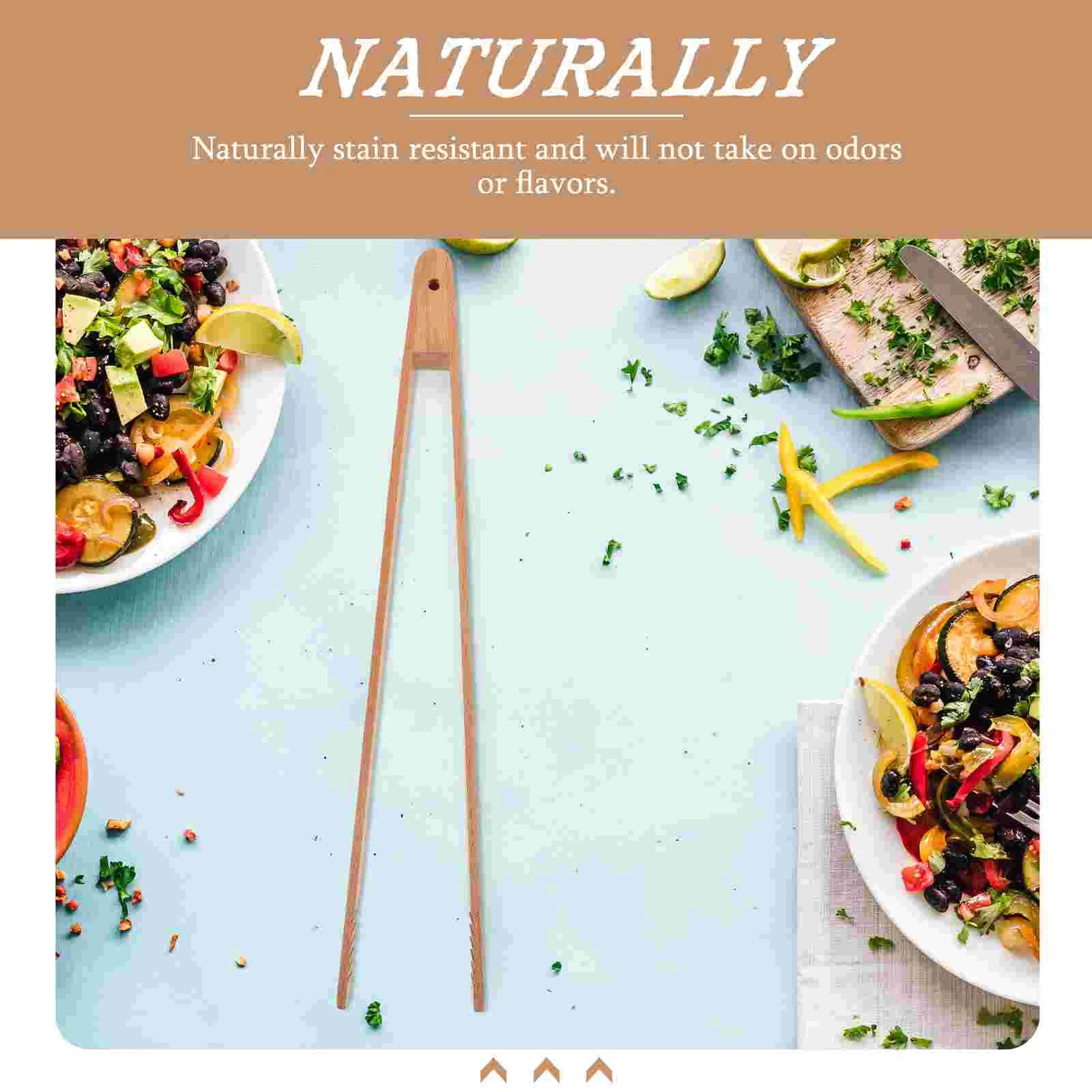 Multipurpose Wooden Tongs Food Clip Kitchen Utensils For Grilling Baking Restaurant Home Dining Bar Tools Wooden Food Tongs