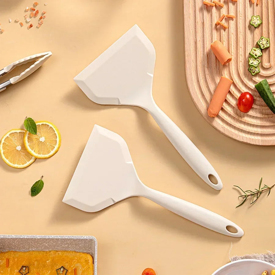 Silicone Heat Resistant Spatula Household Food Grade Non-stick Frying Pan Sushi Steak Fish Pancake Baking Scoop Kitchen Tool