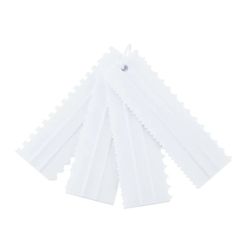 BCMJHWT Cream Scraper Irregular Teeth Edge Spatulas Cake Baking Scraper Fondant Cake Slicer Pastry Cutters Tools DIY Decorating