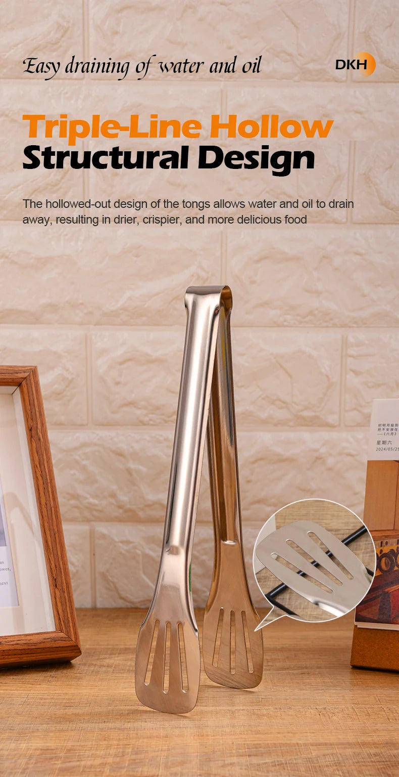 MTM Stainless Steel Tongs For Buffet Cooking Tools Steak Grilling Bread Tong Pastries And Meat Grilling Tongs