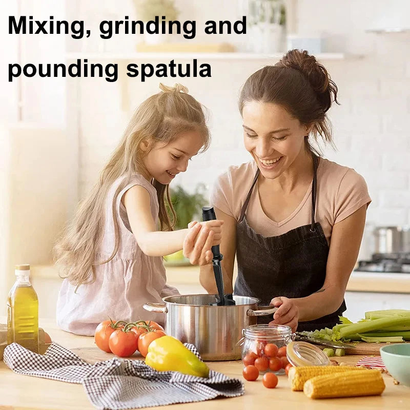 Kitchen Meat Chopper Ground Beef Masher Mixing, Grinding and Pounding Spatula Meat Scraper for Mincing Meat