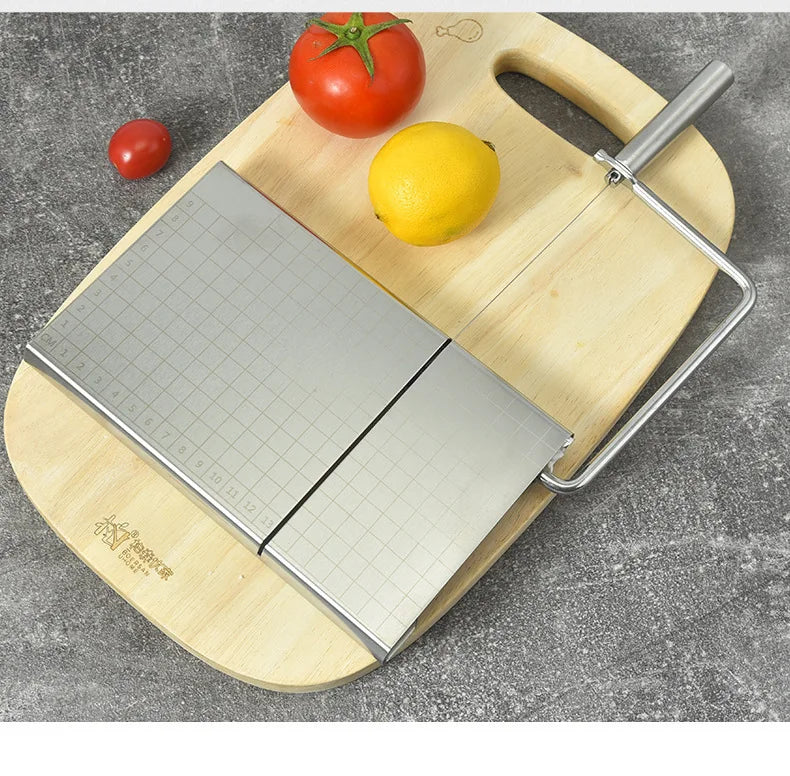 Stainless steel cheese slicer with scale kitchen butter knife for home cheese slicer ham cheese slicer