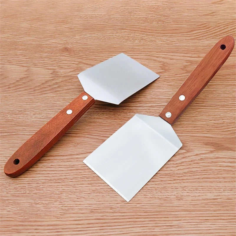 Stainless Steel Spatula and Grill Scraper Non Stick Durable Barbecue Cooking Tools Pizza Shovel Pancake Beef BBQ Utensils