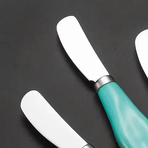 Stainless Steel Cheese Knife Ceramic Handle Butter Knife For Butter Bread Jam Cream Spatula Baking Cake Scraper