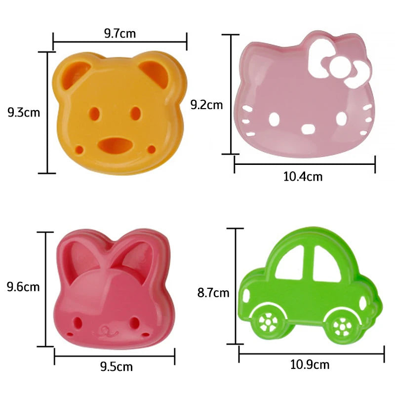 Sandwich Cutter Mini Cartoon Bear Squirrel Sea Dog Bread Knife Sandwich Cutter Sealer for Kids Bento Lunch Baking Mold