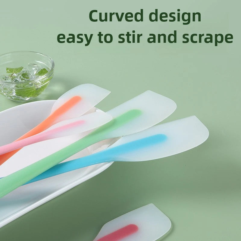 CrystalFlex Silicone Spatula - Ultra-Heat Resistant (500°F)-Translucent Baking Tool for Butter/Cream-Ergo Grip & Dishwasher Safe