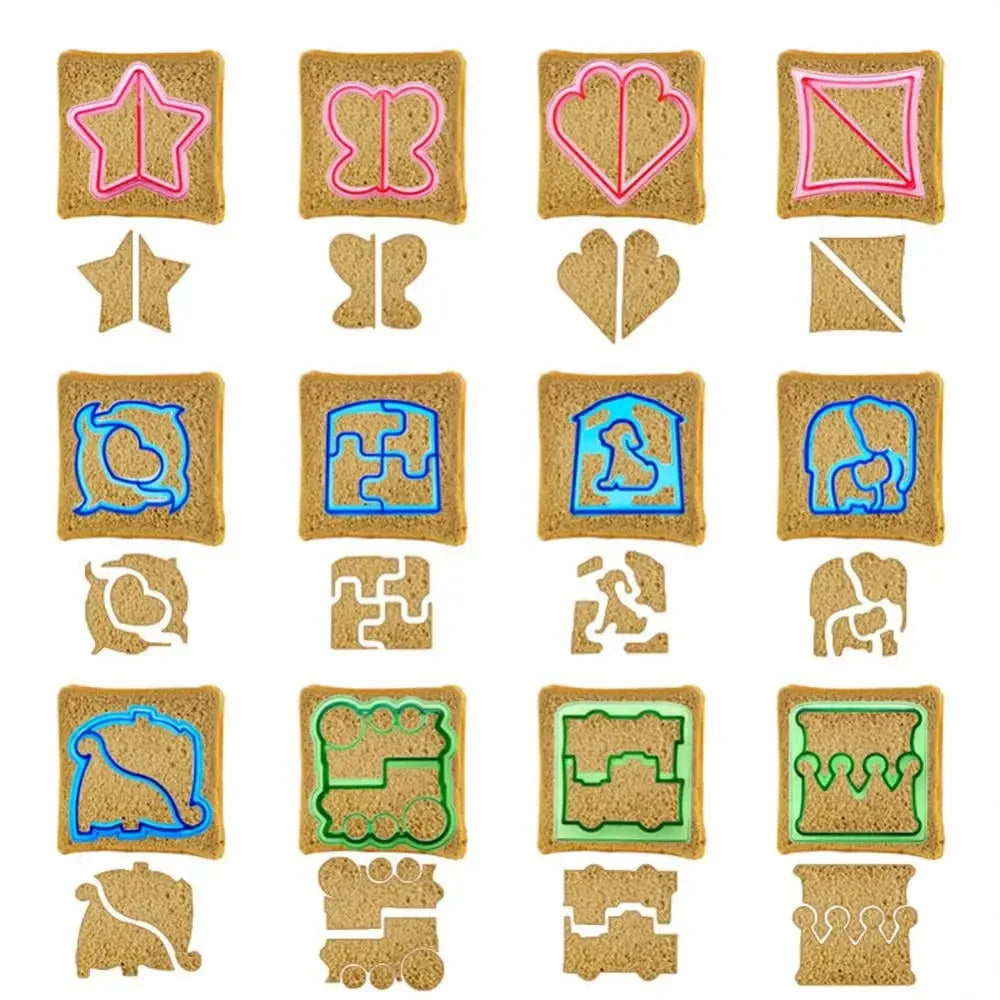 Kids Sandwich Cutter Bread Mold Cartoon Squirrel Sea Dog Bread Knife Sandwich Cutter Sealer for Bento Lunch Boxes Accessories