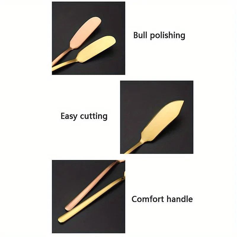 Stainless Steel Butter Knife Cheese Dessert Jam Table-knife Spreaders Breakfast Cutlery Tool Tableware Kitchen Supplies