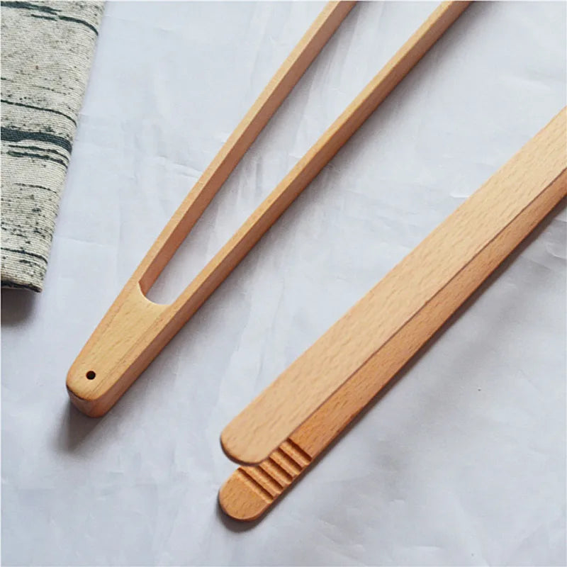 Multipurpose Wooden Tongs Food Clip Kitchen Utensils For Grilling Baking Restaurant Home Dining Bar Tools Wooden Food Tongs