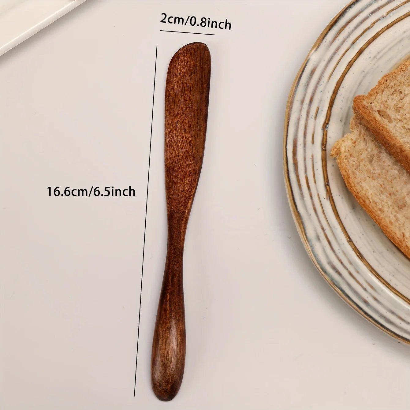 1Pc Butter Wooden Knife Kitchen Cheese Spatula Breakfast Bread Marmalade Tableware Retro Classic Cooking Flatware Accessories