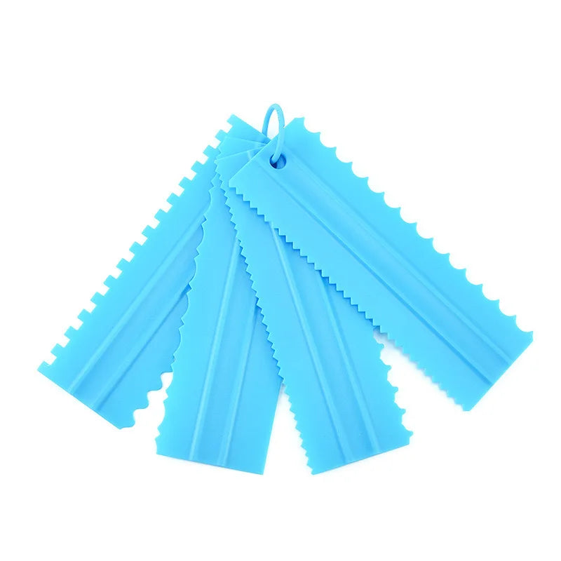 BCMJHWT Cream Scraper Irregular Teeth Edge Spatulas Cake Baking Scraper Fondant Cake Slicer Pastry Cutters Tools DIY Decorating