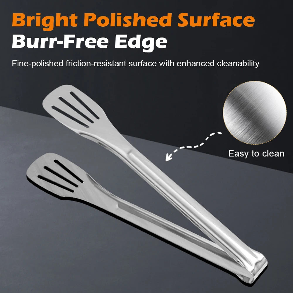 MTM Stainless Steel Tongs For Buffet Cooking Tools Steak Grilling Bread Tong Pastries And Meat Grilling Tongs