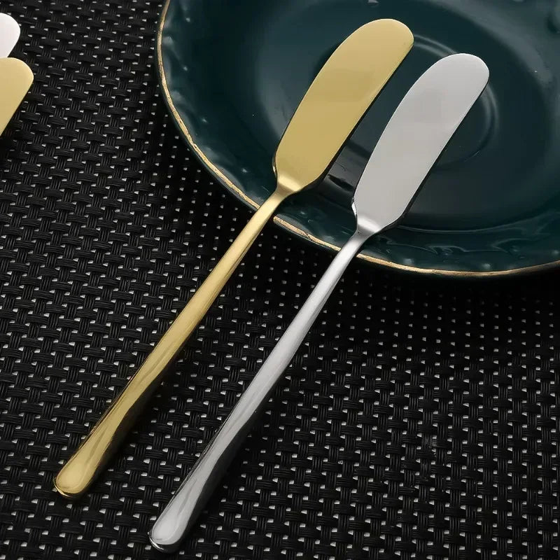 Stainless Steel Butter Knives Cheese Spreader Long Handle Dessert Knife Cream Bread Jam Wipe Tools Multipurpose Kitchen Gadgets