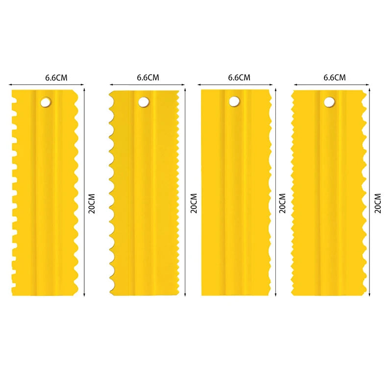 BCMJHWT Cream Scraper Irregular Teeth Edge Spatulas Cake Baking Scraper Fondant Cake Slicer Pastry Cutters Tools DIY Decorating