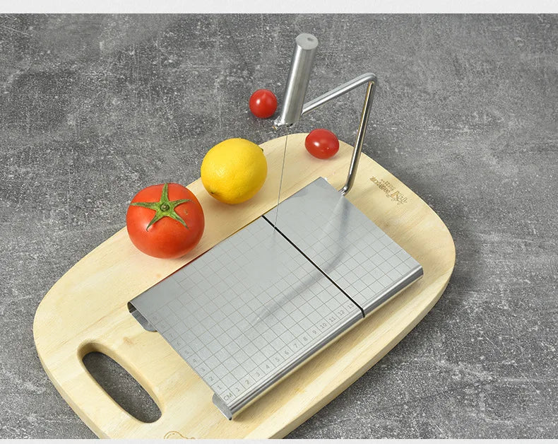 Stainless steel cheese slicer with scale kitchen butter knife for home cheese slicer ham cheese slicer