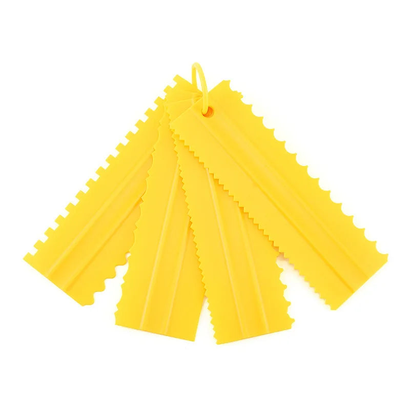 BCMJHWT Cream Scraper Irregular Teeth Edge Spatulas Cake Baking Scraper Fondant Cake Slicer Pastry Cutters Tools DIY Decorating