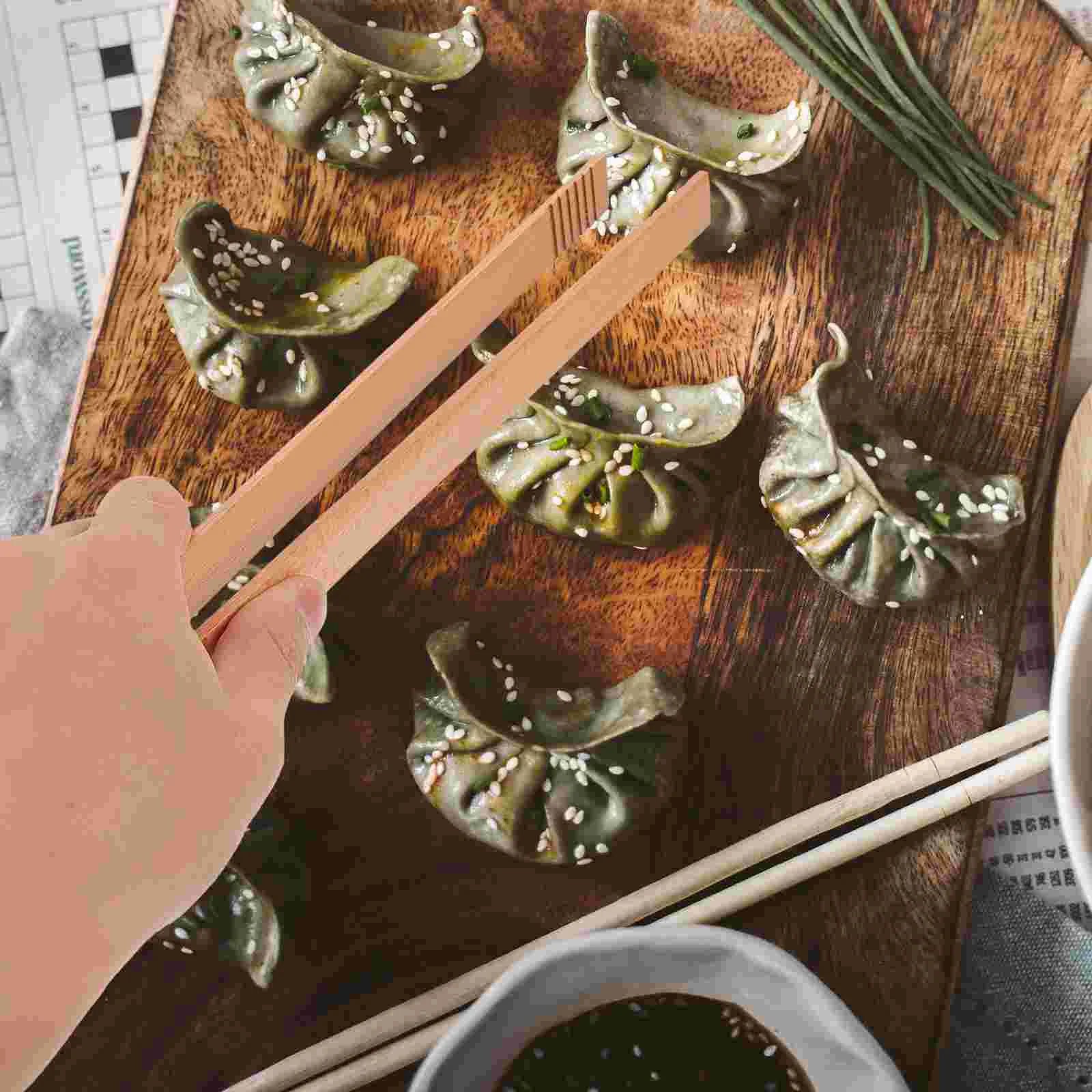 Multipurpose Wooden Tongs Food Clip Kitchen Utensils For Grilling Baking Restaurant Home Dining Bar Tools Wooden Food Tongs