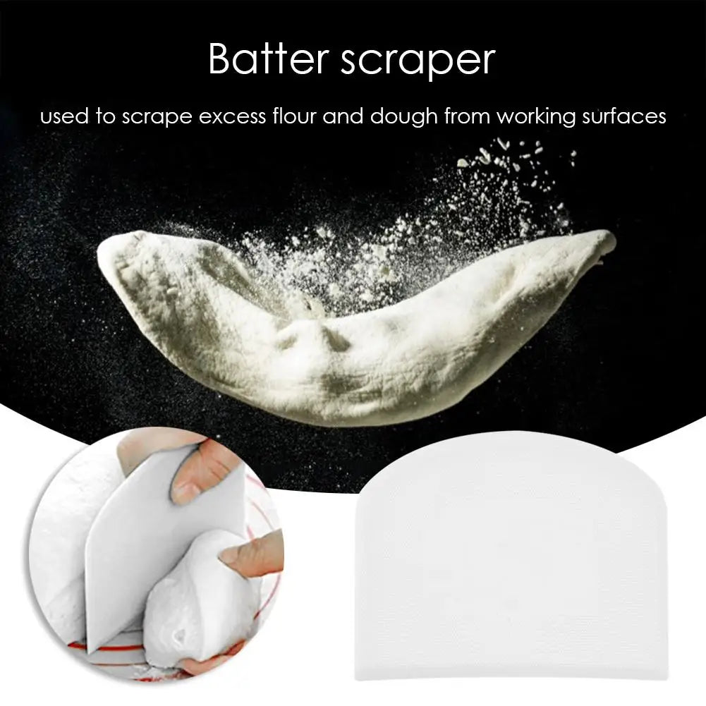 1Pc Plastic Dough Scraper Smooth Cake Spatula Cream Pizza Cutter Kitchen Baking Tool Dough Scraper Cutter