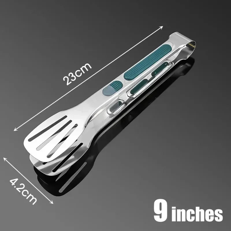 Stainless Steel Food Tongs Household Kitchen Thickened Heat-resistant Steak Tongs Food Buffet Barbecue Roasted Meat Bread Clips
