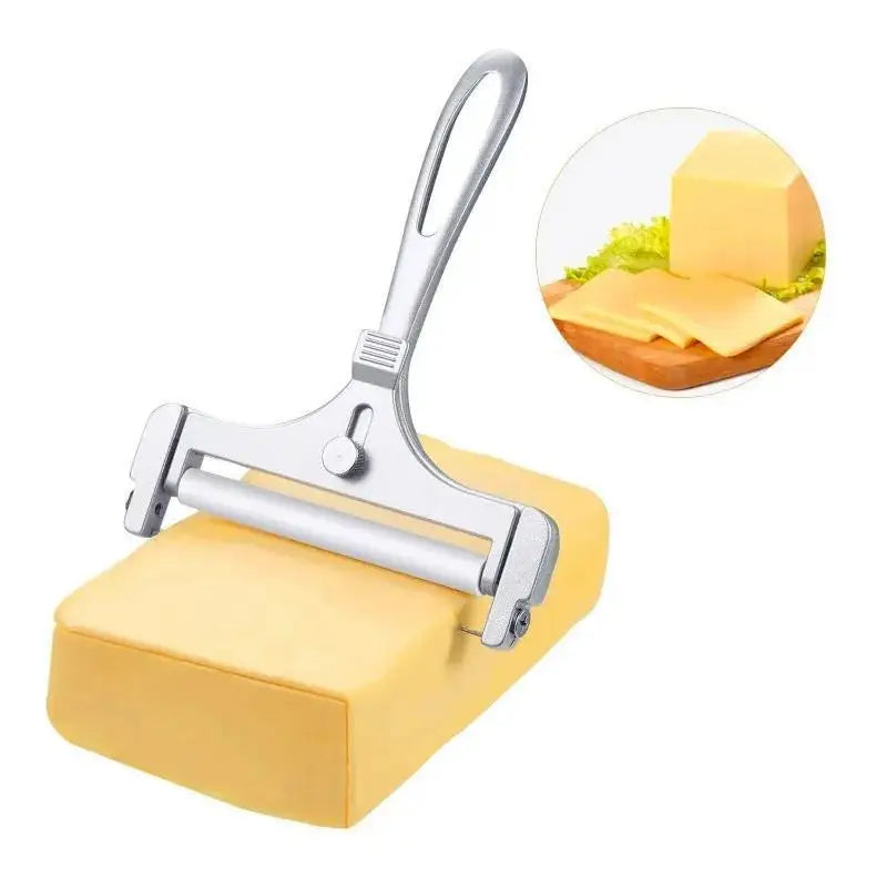 Aluminum Alloy Cheese Slicer with Wire for Soft and Semi-Hard Cheeses Kitchen Adjustable Thickness Cheese Butter Cutter Gadgets