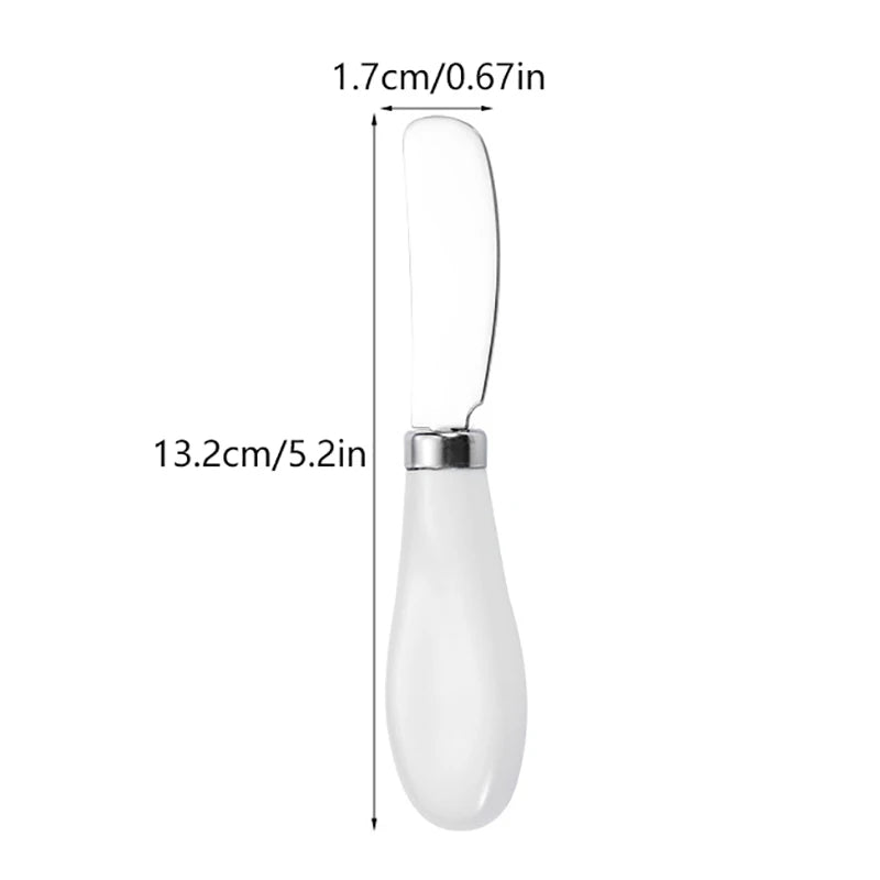 Stainless Steel Cheese Knife Ceramic Handle Butter Knife For Butter Bread Jam Cream Spatula Baking Cake Scraper