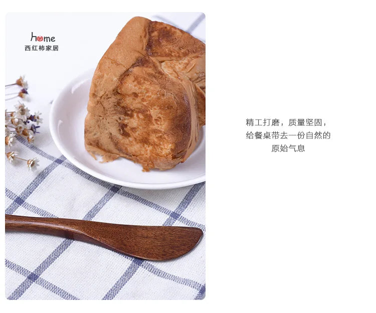 Solid Wood Jam Knifes Butter Knife Natural Bread Cake Knife Smooth Wooden Tableware Kitchen accessories нож для масла