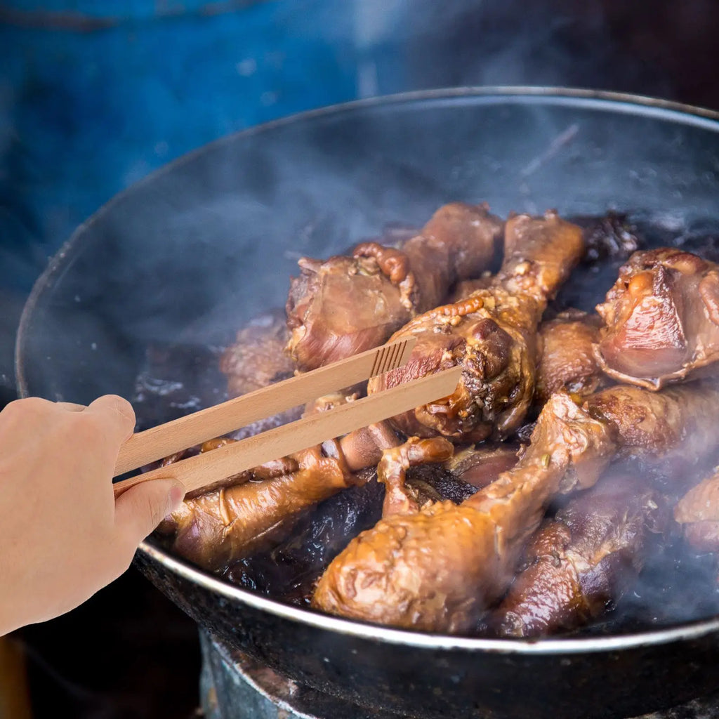 Multipurpose Wooden Tongs Food Clip Kitchen Utensils For Grilling Baking Restaurant Home Dining Bar Tools Wooden Food Tongs