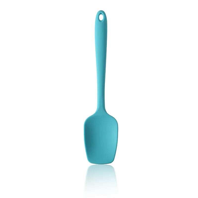 LMETJMA 28cm Silicone Spatulas Heat Resistant Spoon Spatula Non-Stick Spoonula Flexible Scrapers Baking Mixing Tool JT20