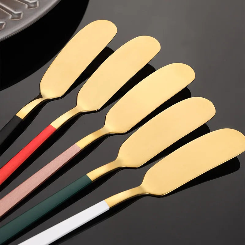 Western Stainless Steel Butter Knife Cheese Spatula Bread Cream Jam Spreaders for Cake Jelly Pastry Tools Baking Utensils