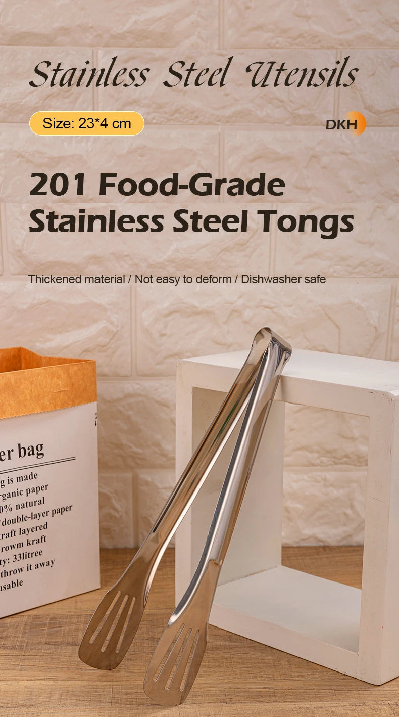 MTM Stainless Steel Tongs For Buffet Cooking Tools Steak Grilling Bread Tong Pastries And Meat Grilling Tongs