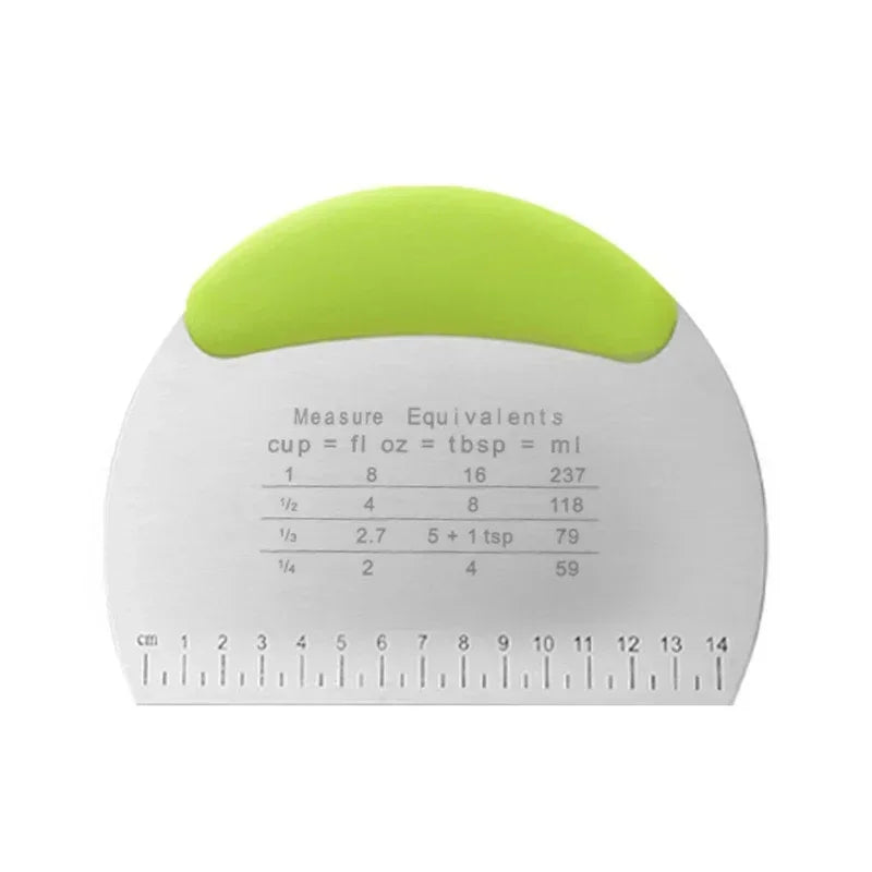 Stainless Steel with Scale Bread Pizza Dough Cutter Pastry Scraper Dough Knife Household Kitchen Cake Baking Scraper Baking Tool