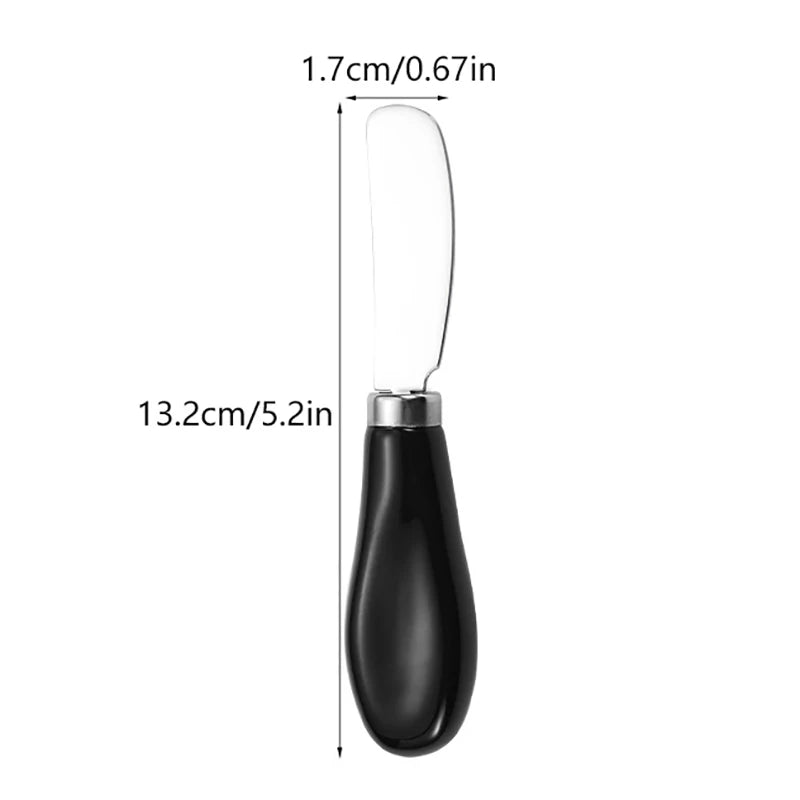 Stainless Steel Cheese Knife Ceramic Handle Butter Knife For Butter Bread Jam Cream Spatula Baking Cake Scraper