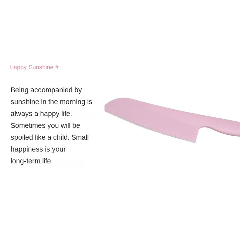 Children's safety plastic fruit cutter cake knife plastic kitchen knife baking tool bread knife