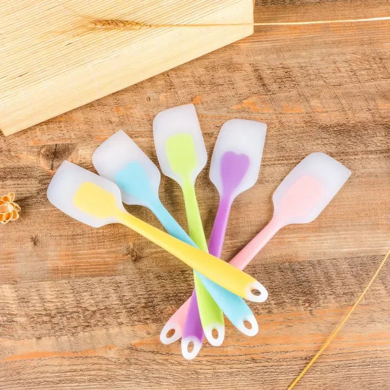 CrystalFlex Silicone Spatula - Ultra-Heat Resistant (500°F)-Translucent Baking Tool for Butter/Cream-Ergo Grip & Dishwasher Safe