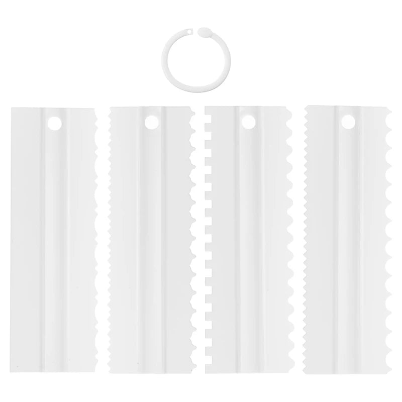 BCMJHWT Cream Scraper Irregular Teeth Edge Spatulas Cake Baking Scraper Fondant Cake Slicer Pastry Cutters Tools DIY Decorating