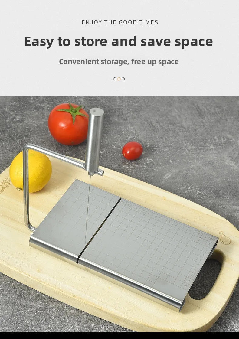 Stainless steel cheese slicer with scale kitchen butter knife for home cheese slicer ham cheese slicer